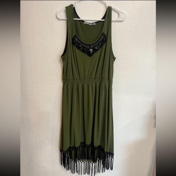 NY Collection Dress with fringe size XL - Picture 1 of 4